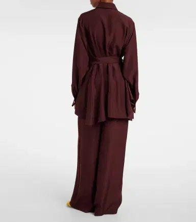 Loewe Belted silk blouse | Thumbnail 4