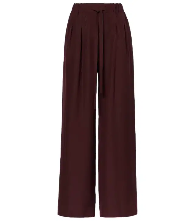 Loewe Pleated silk straight pants