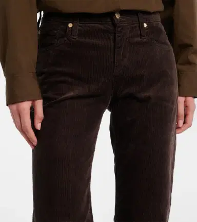 7 For All Mankind Calie Straight cotton-blend cordury flared pants | Thumbnail 2
