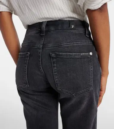 7 For All Mankind Calie Straight cropped mid-rise straight jeans | Thumbnail 5