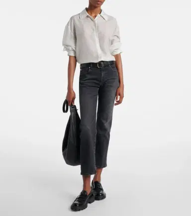 7 For All Mankind Calie Straight cropped mid-rise straight jeans | Thumbnail 6