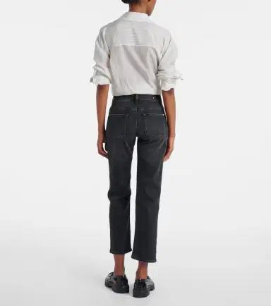 7 For All Mankind Calie Straight cropped mid-rise straight jeans | Thumbnail 7