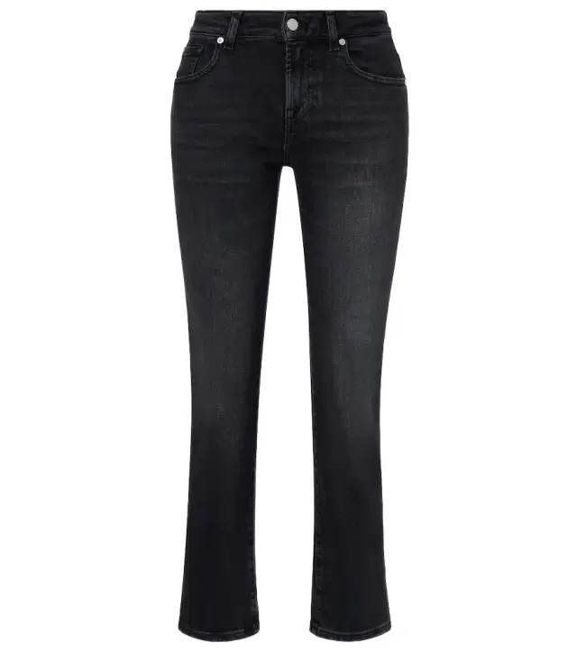 7 For All Mankind Calie Straight cropped mid-rise straight jeans