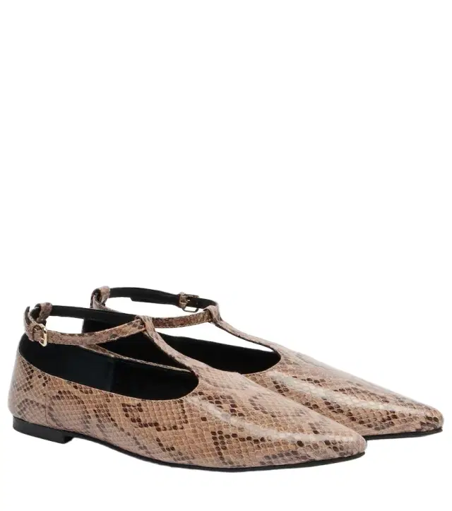 A Emery A. Emery Ward snake-effect leather Mary Jane flats