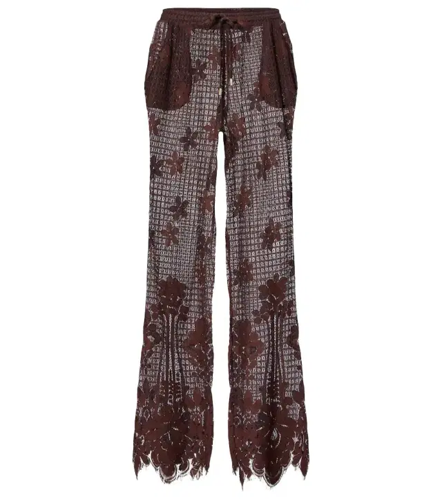 Melissa Odabash Etta cotton-blend lace wide-leg pants