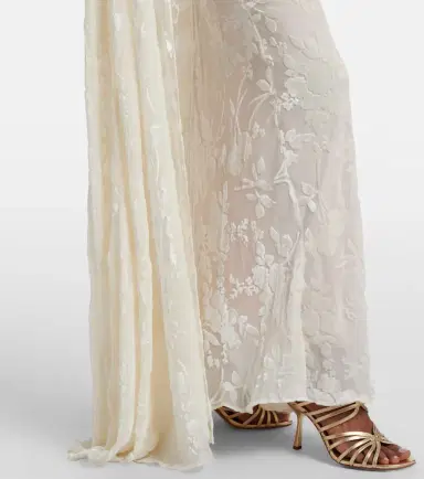 Rodarte Floral satin jacquard maxi skirt | Thumbnail 3