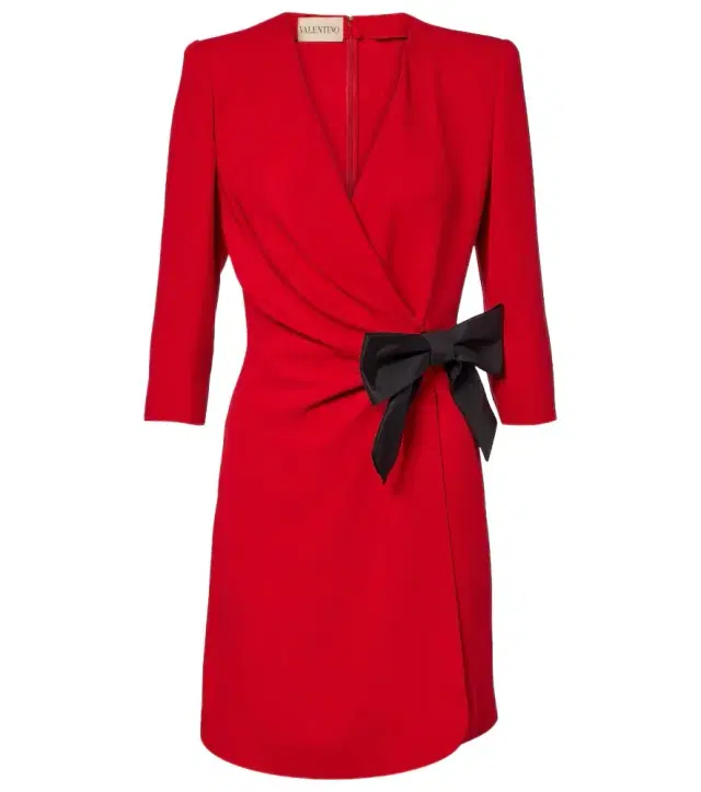 Valentino Bow-detail silk minidress