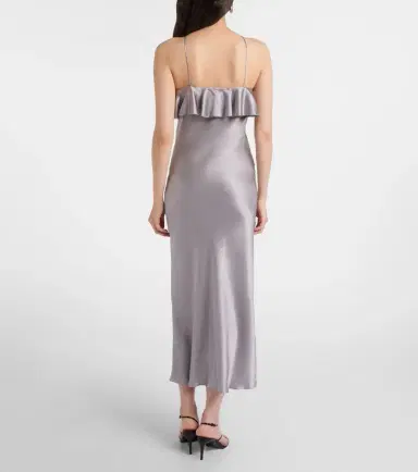 Rodarte Floral-appliqué silk charmeuse slip dress | Thumbnail 5