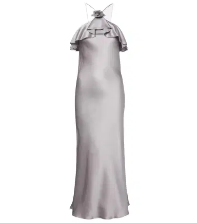 Rodarte Floral-appliqué silk charmeuse slip dress | Thumbnail 1