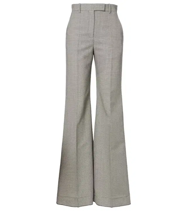 Valentino Checked wool and mohair wide-leg pants
