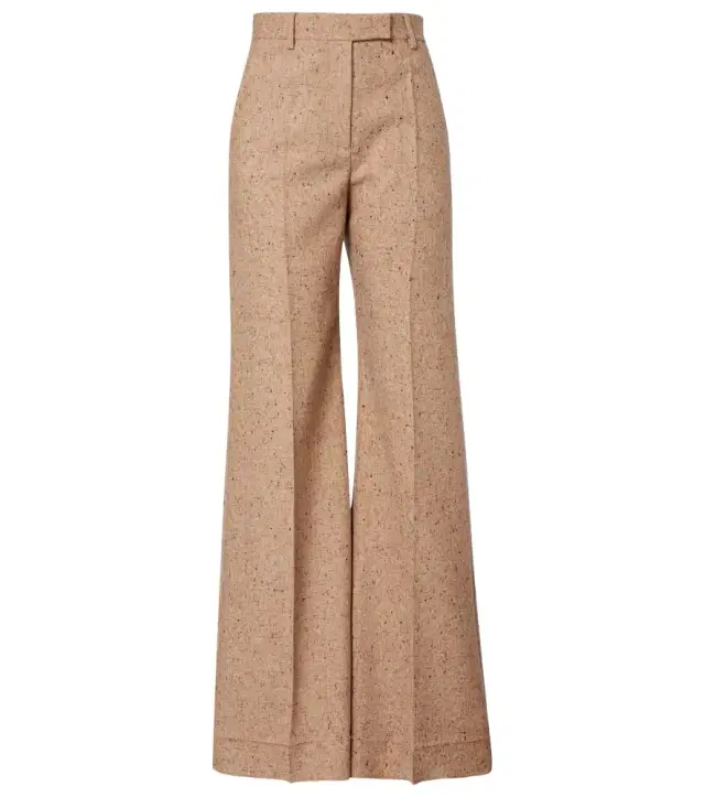 Valentino High-rise virgin wool wide-leg pants