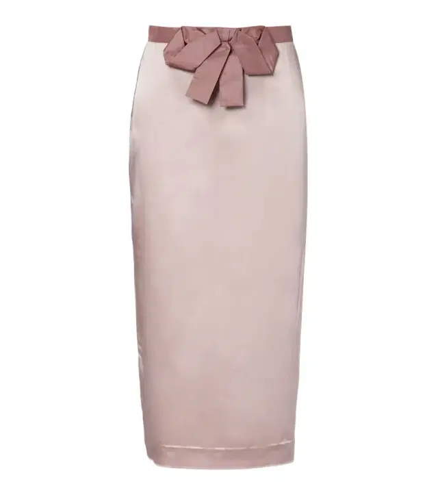 Valentino Bow-detail satin midi skirt