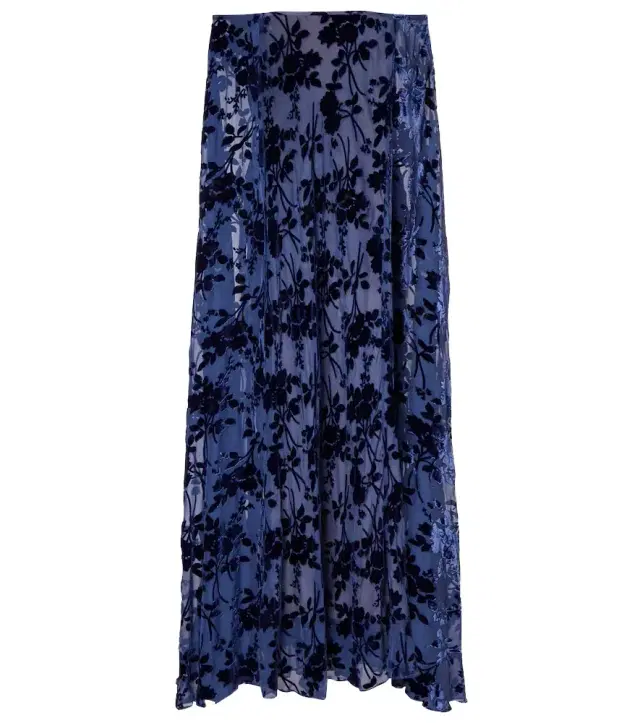 Caped off-shoulder jacquard maxi dress