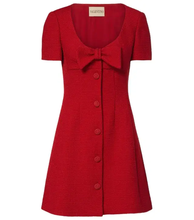 Valentino Wool-blend tweed minidress