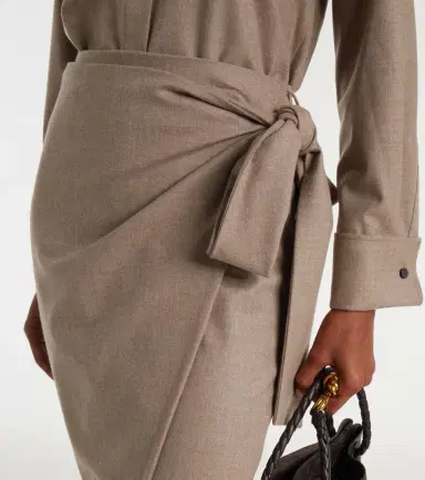 Max Mara Bingo cashmere-blend wrap skirt | Thumbnail 5