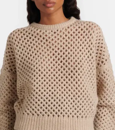 Max Mara Essen open-knit cashmere and silk sweater | Thumbnail 2