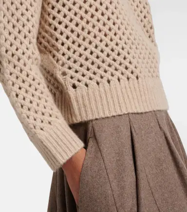 Max Mara Essen open-knit cashmere and silk sweater | Thumbnail 3