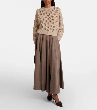 Max Mara Essen open-knit cashmere and silk sweater | Thumbnail 4