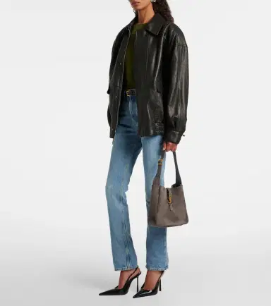 Saint Laurent Le 5 à 7 Supple Small suede shoulder bag | Thumbnail 5