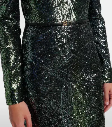 Elie Saab Ombré sequined silk-blend gown | Thumbnail 3