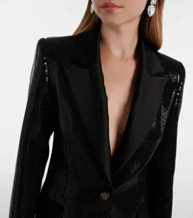 Elie Saab Sequined satin blazer | Thumbnail 2