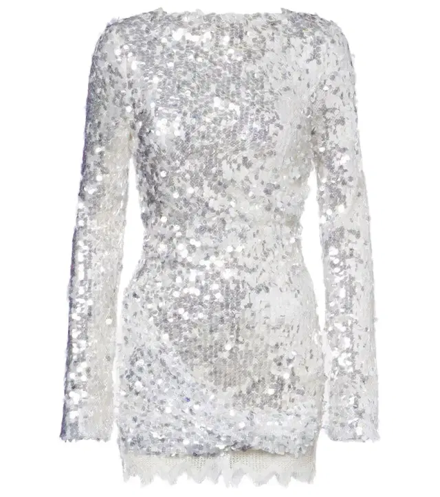 Opaline open-back sequined minidress