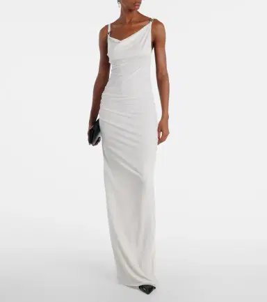 Coperni Draped open-back jersey maxi dress | Thumbnail 2