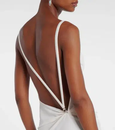 Coperni Draped open-back jersey maxi dress | Thumbnail 3