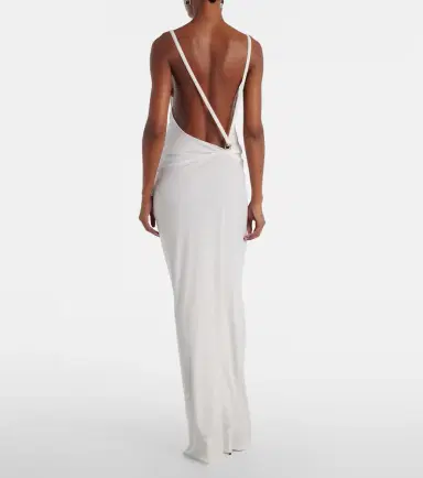 Coperni Draped open-back jersey maxi dress | Thumbnail 5