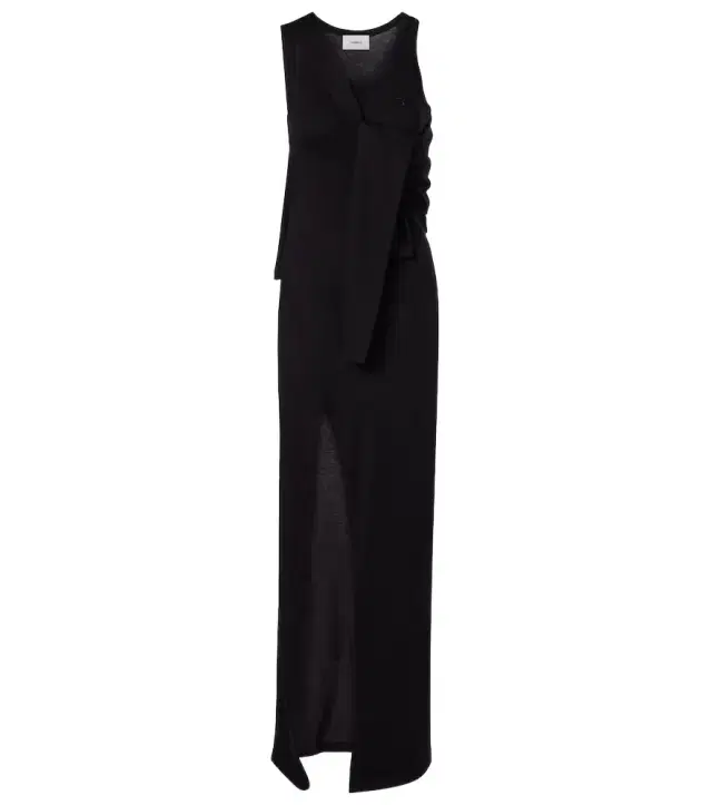 Coperni Layered cotton-blend jersey maxi dress