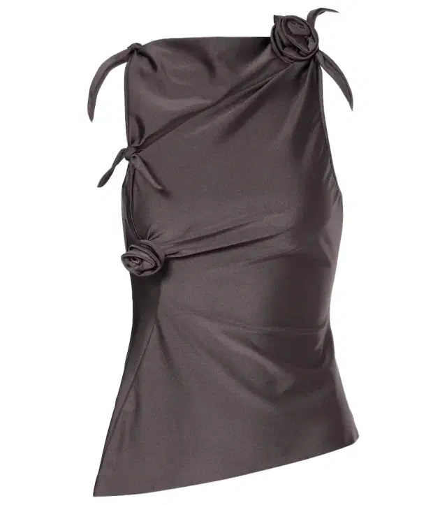 Coperni Floral-appliqué satin top