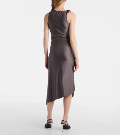 Coperni Floral-appliqué satin midi skirt | Thumbnail 2