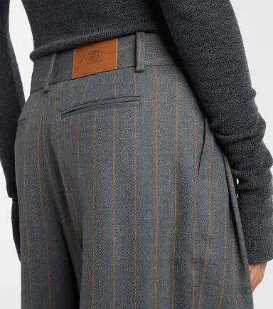 Ganni Pinstripe wide-leg pants | Thumbnail 2