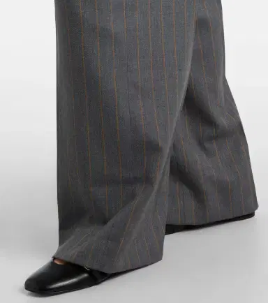 Ganni Pinstripe wide-leg pants | Thumbnail 6