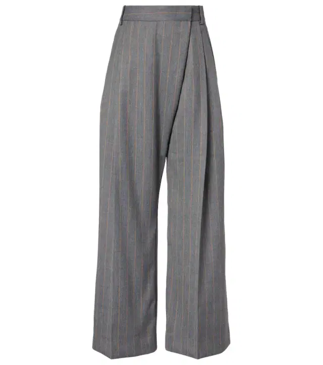 Ganni Pinstripe wide-leg pants