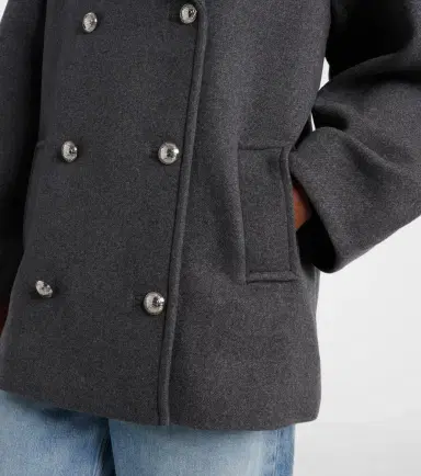 Ganni Oversized wool-blend peacoat | Thumbnail 4 Ganni Oversized wool-blend peacoat | Thumbnail 4