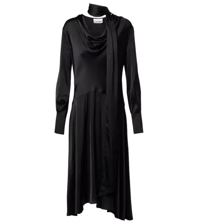 Ganni Asymmetric midi dress