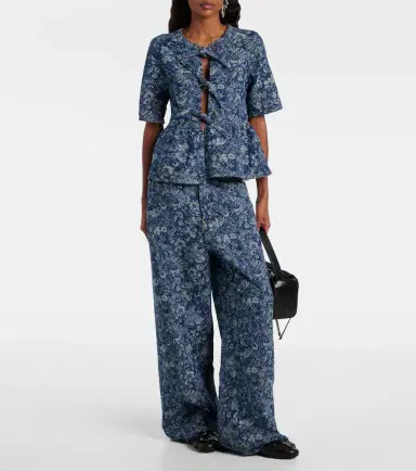 Ganni Tapestry wide-leg jeans | Thumbnail 3