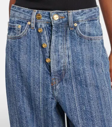 Ganni Striped wide-leg jeans | Thumbnail 6 Ganni Striped wide-leg jeans | Thumbnail 6