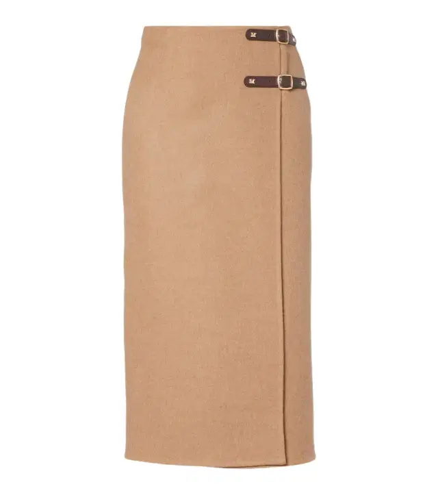 Max Mara Curzio wool wrap skirt