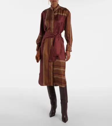 Max Mara Pietre printed silk wrap dress | Thumbnail 3 Max Mara Pietre printed silk wrap dress | Thumbnail 3