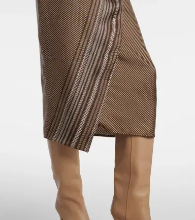 Max Mara Edro striped silk wrap skirt | Thumbnail 5