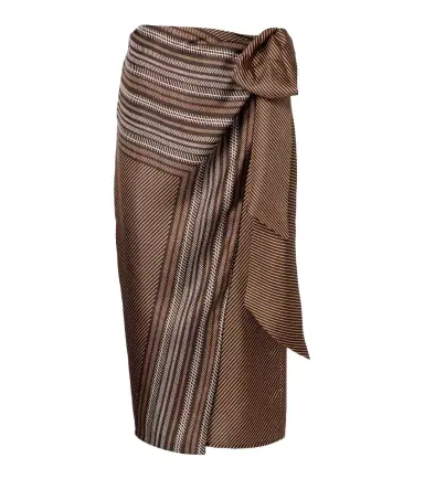 Max Mara Edro striped silk wrap skirt | Thumbnail 1