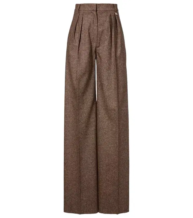 Max Mara Brava wool and silk-blend wide-leg pants