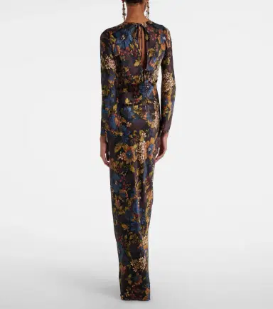 Veronica Beard Gemma floral silk-blend maxi dress | Thumbnail 3