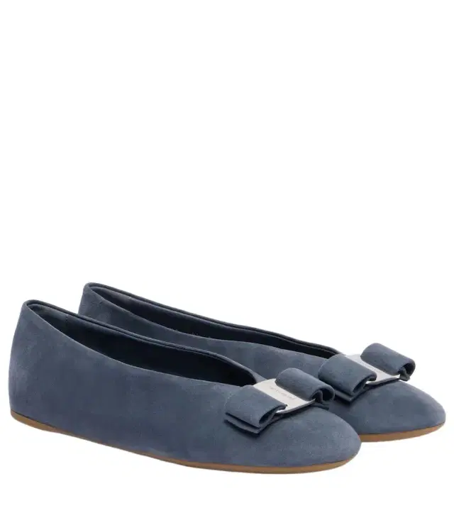 Ferragamo Vanna bow-detail suede ballet flats