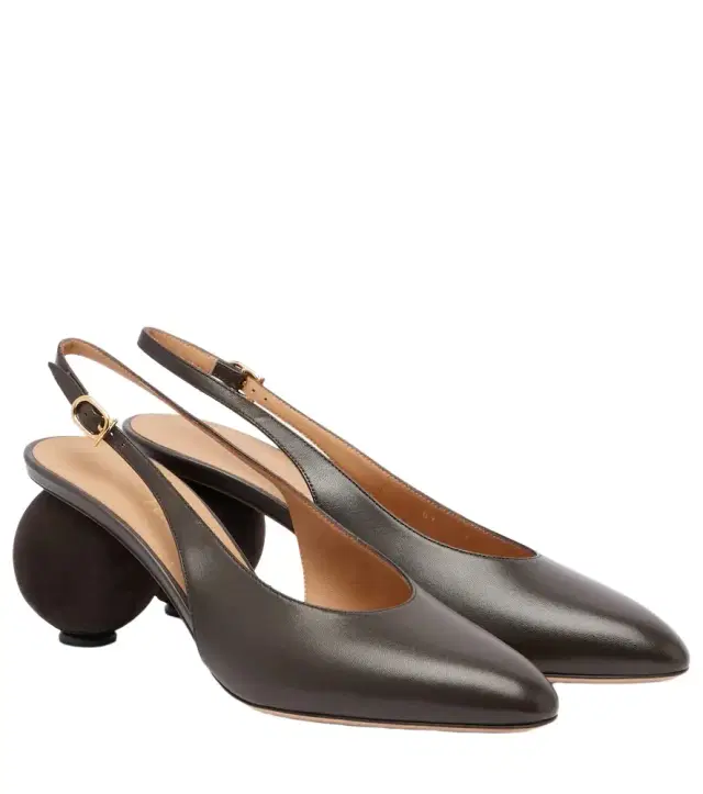 Ferragamo Tessie 70 leather slingback pumps