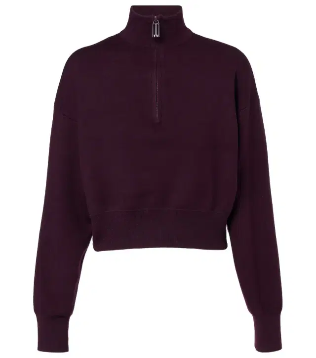 Victoria Beckham Wool-blend half-zip sweater