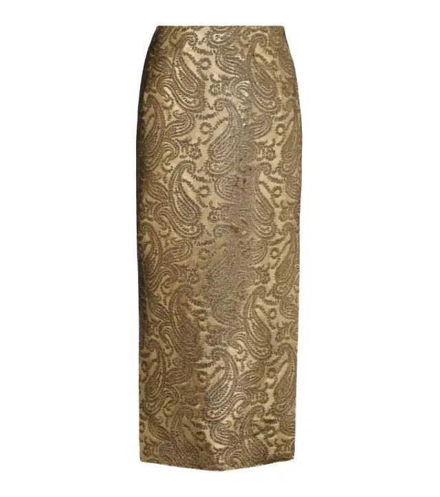 Etro Paisley brocade midi skirt