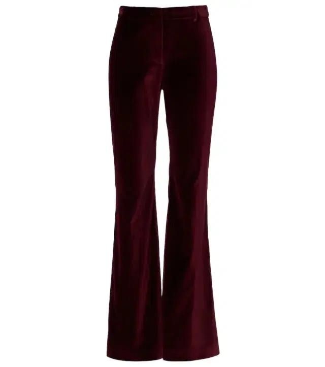 Etro Mid-rise cotton velvet flared pants